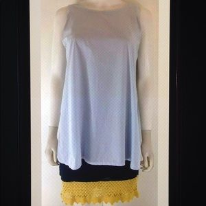 💋Zara Trafaluc Color Block Crochet Tiered Dress